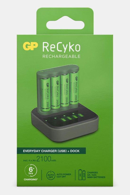 GP Batteries ISB Battery Charger B421 4 X Recyko AA 2100 Mah Do -