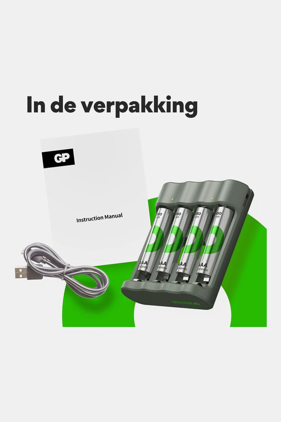GP Batteries USB batterijlader GP B441 4 x RECYKO AAA 850 mAh -