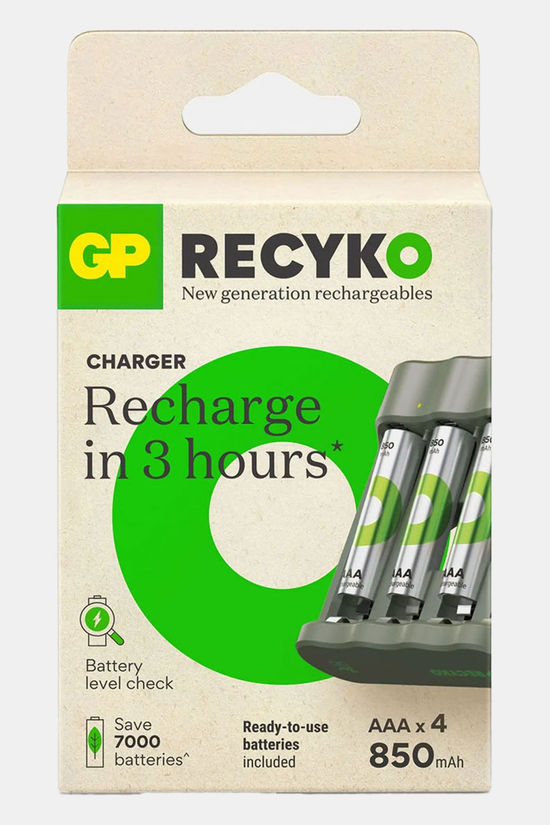 GP Batteries USB batterijlader GP B441 4 x RECYKO AAA 850 mAh -