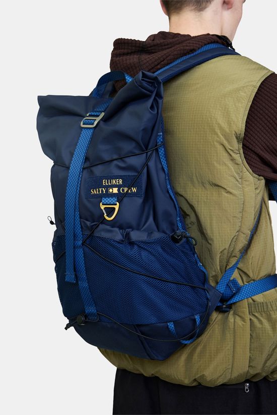 ELLIKER Dayle Roll Top Backpack 21/25 X Salty Crew Rugzak Navy Blue