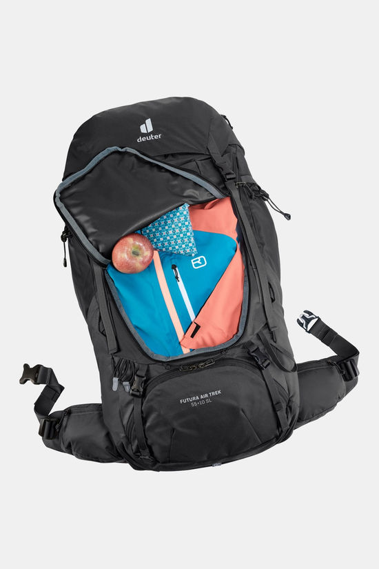 deuter Futura Air Trek 55 + 10 Sl Backpack Dames  black/dark grey