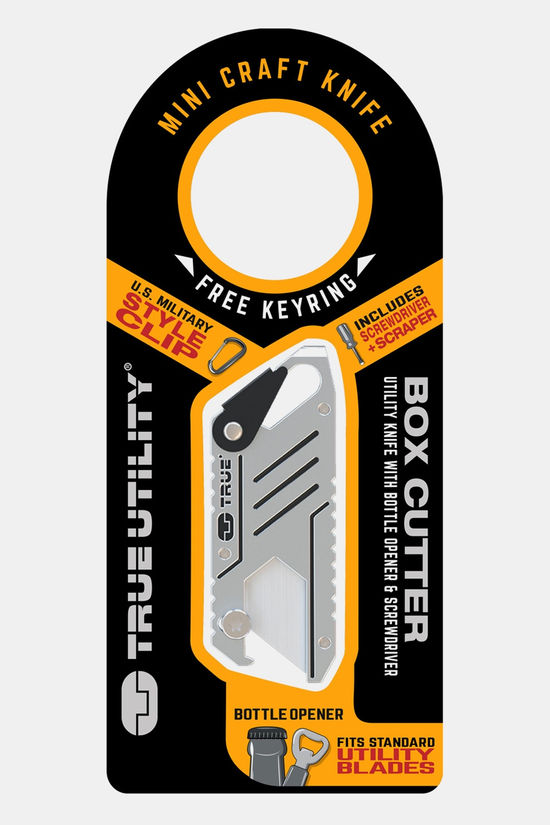 True Utility Utility Box Cutter Clam Multitool silver