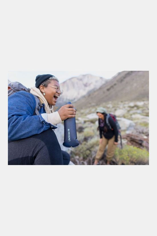 Lifestraw Peak Series Collapsible Squeeze Bottle 1L Mountain Drinkfles Mountain Blue