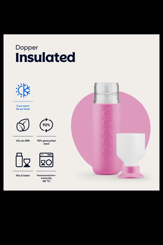 Dopper Dopper Insulated 350 ml Drinkfles mid pink