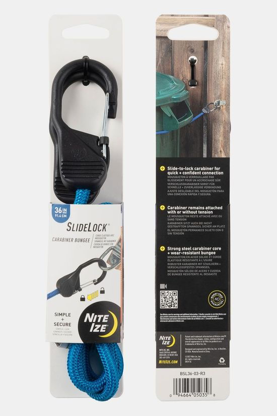 Nite Ize Slidelock Carabiner Bungee 36inch Blue