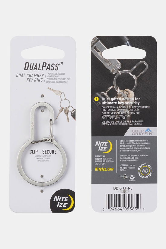 Nite Ize Dualpass Sleutelhanger silver