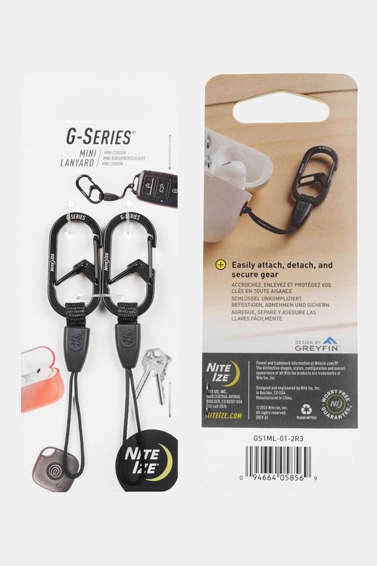 Nite Ize G-Series Mini Lanyard And Stainless Steel Carabine black