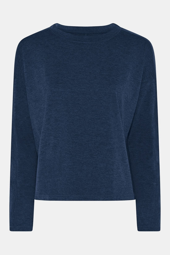 Girlfriend Collective Reset Loose Long Sleeve Tee Dames dark blue