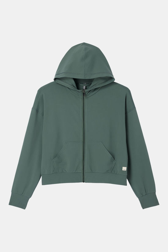 Vuori Halo Modern Full Zip Hoodie Dames dark green