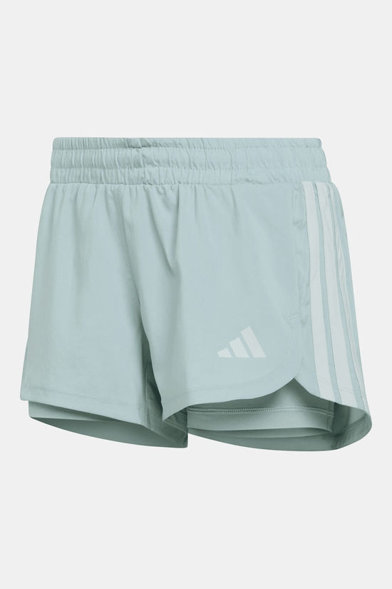 adidas Pacer Workout Woven 2-in-1 Short Dames green