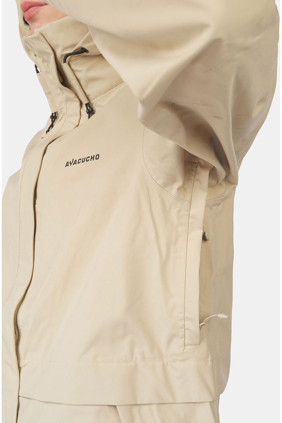 Ayacucho Canopy 3 Layer Coat Fietsregenjas Dames Stone/Stone