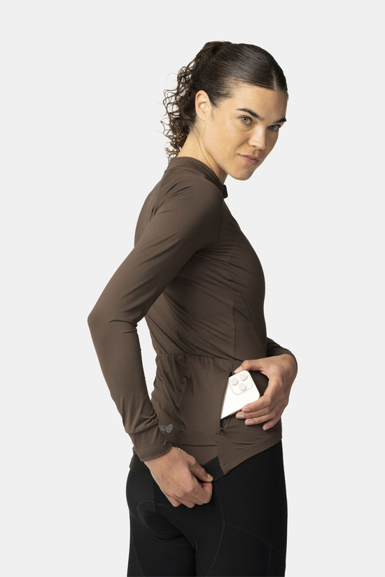 AGU Solid Jersey LS Performance Shirt Dames brown