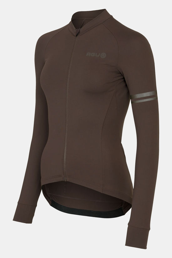 AGU Solid Jersey LS Performance Shirt Dames brown