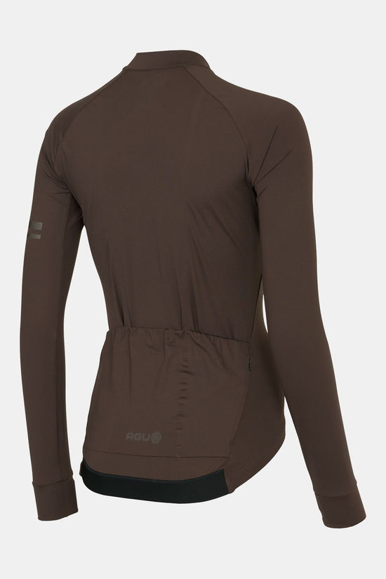 AGU Solid Jersey LS Performance Shirt Dames brown