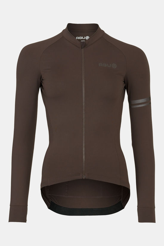 AGU Solid Jersey LS Performance Shirt Dames brown