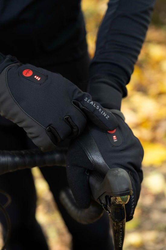 Sealskinz Seal Upwell - Waterproof Heated Fietshandschoen black