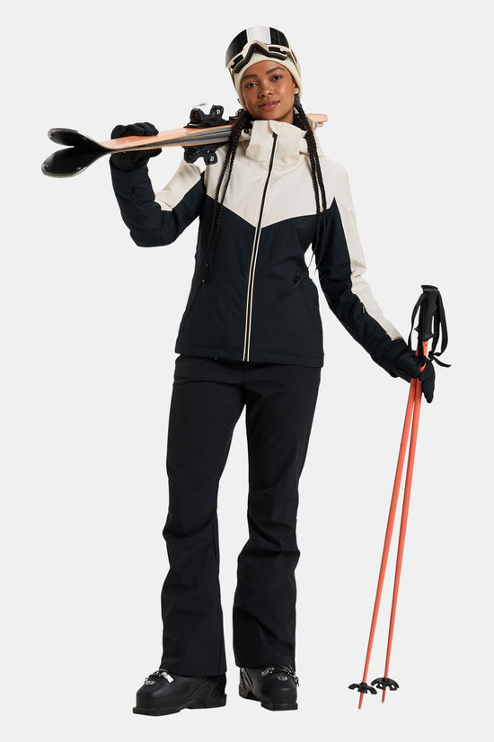 Roxy Free Jet Block Jk Ski-Jas Dames Off White/Black