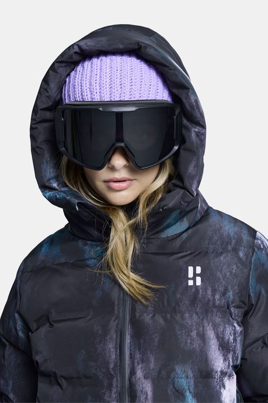 Poederbaas Vorax Jacket Women Aop Ski-Jas Dames Black/Assorted / Mixed