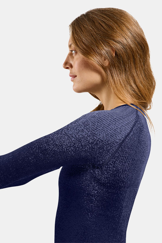 Odlo Top Crew Neck L/S Blackcomb Eco Ondershirt Dames blue
