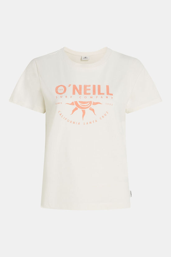O'Neill Front Print T-Shirt Dames off white