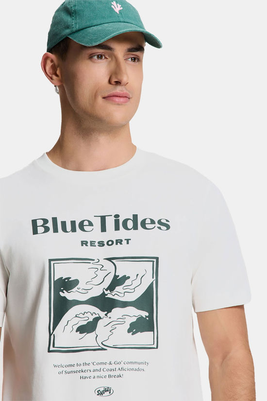 Shiwi Liam Blue Tides T-Shirt white