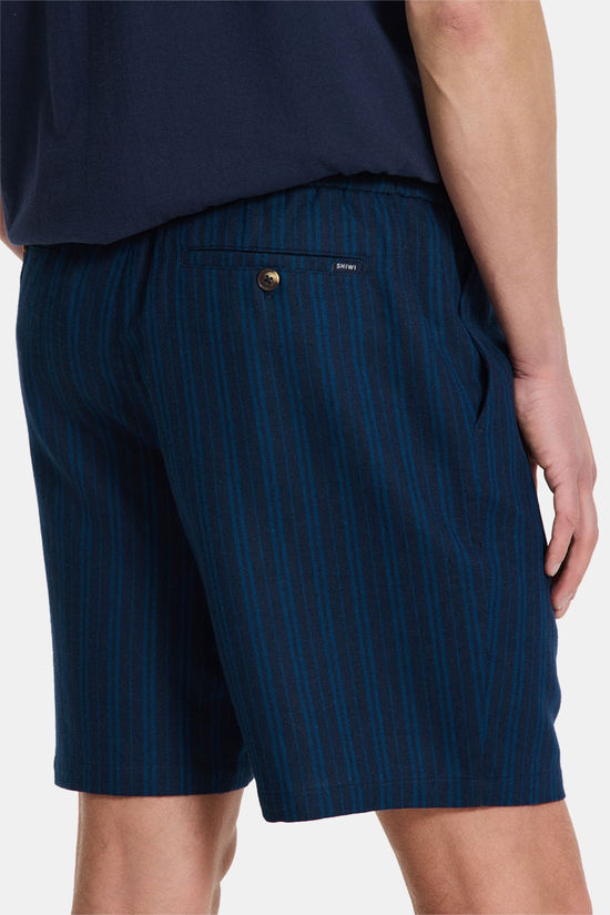 Shiwi Lewis Yarn Dye Stripes Korte Broek Navy Blue/Stripes