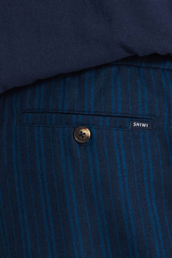 Shiwi Lewis Yarn Dye Stripes Korte Broek Navy Blue/Stripes