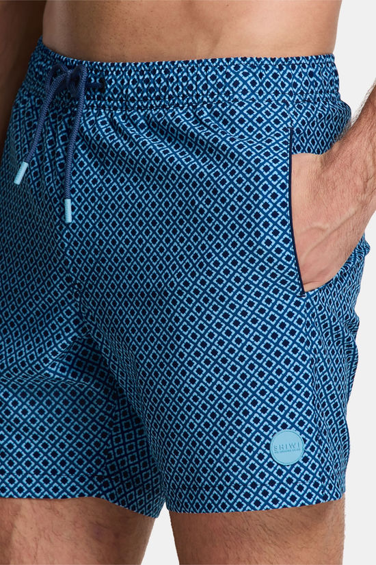 Shiwi Scott Batik Tile Zwembroek Navy Blue/Ass. Geometric