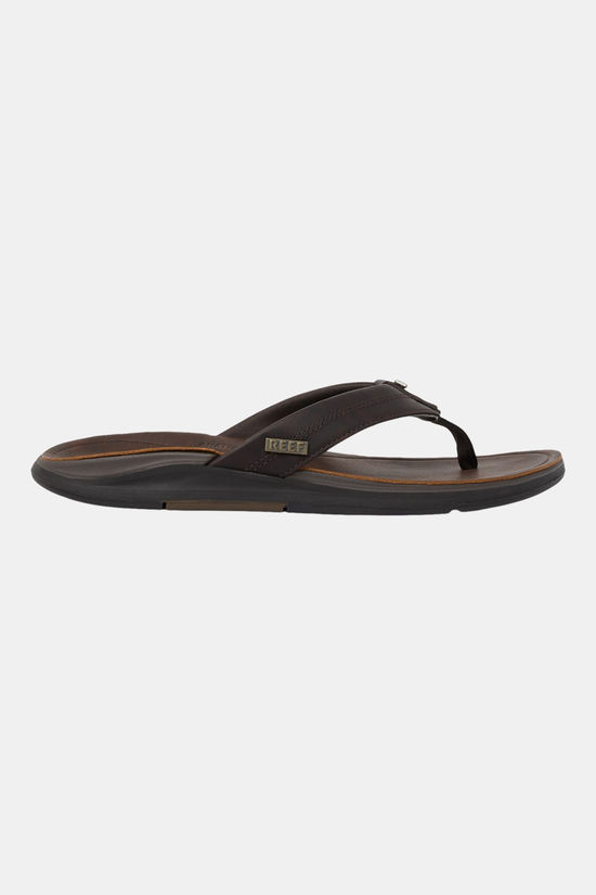 Reef Leather Offshore Slipper dark brown