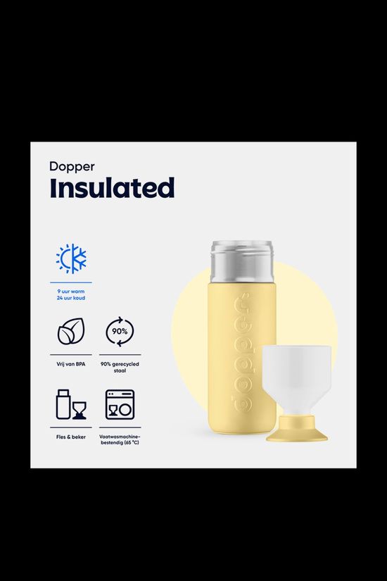 Dopper Dopper Insulated (580Ml) Drinkfles Yellow/Yellow