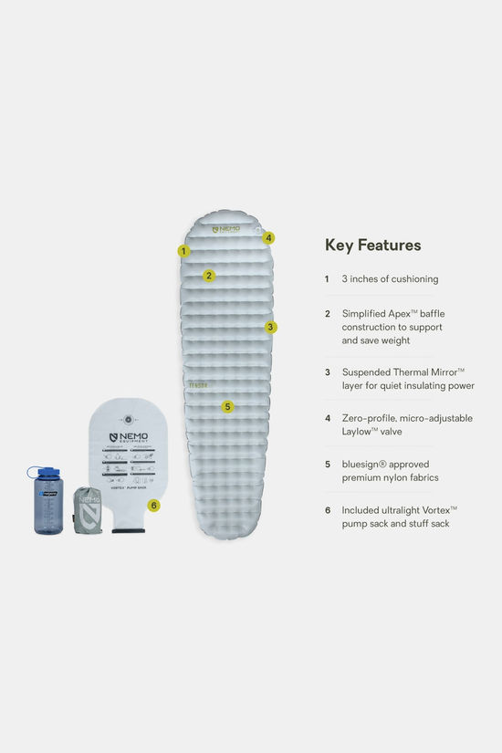 Nemo Tensor Elite Regular Mummy Slaapmat mid grey