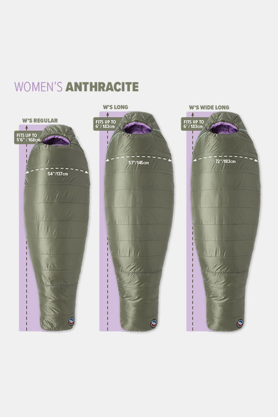 Big Agnes Ws Anthracite 30 (Fireline Pro Recycled) Ws Regula Slaapzak green/purple