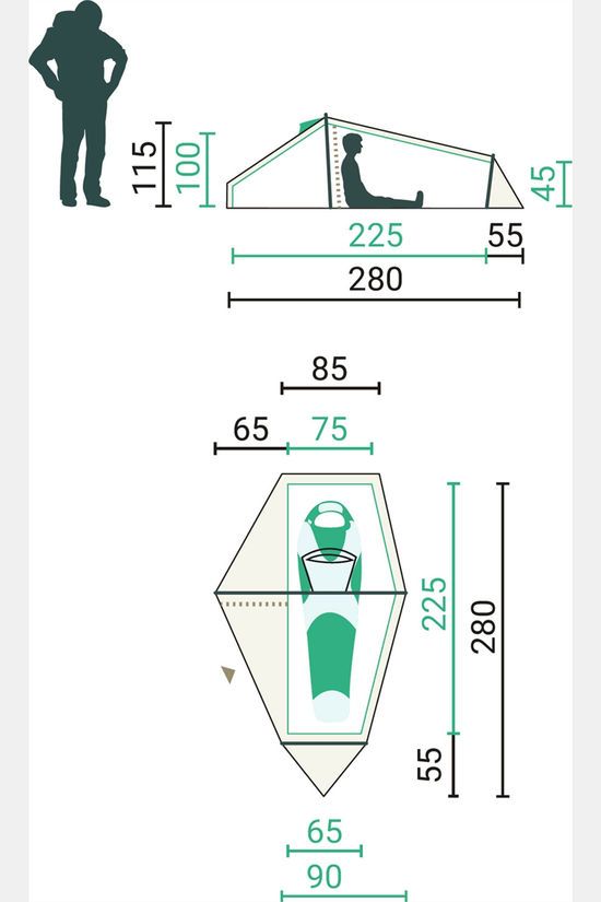 Jack Wolfskin North Timer Tent  dark green