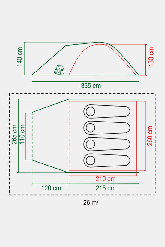 Coleman Darwin 4+ Blackout Tent 4P green