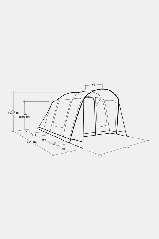 Outwell Monterey 4 Air Tent mid grey/dark blue
