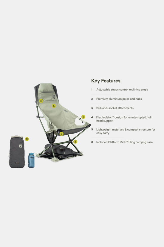 Nemo Satellite Reclining Camp Campingstoel Olive Green