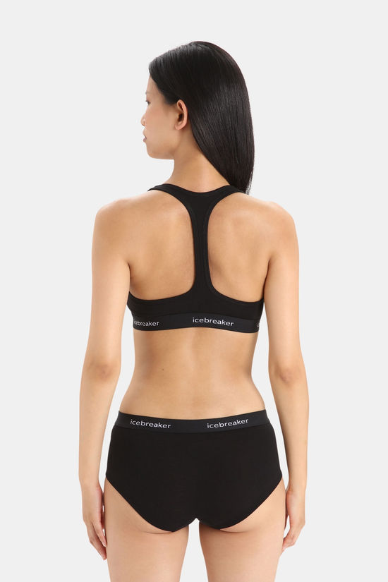 icebreaker W Sprite Racerback Bra black