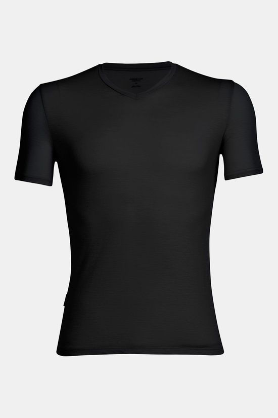 icebreaker Anatomica Short Sleeve V Ondershirt black