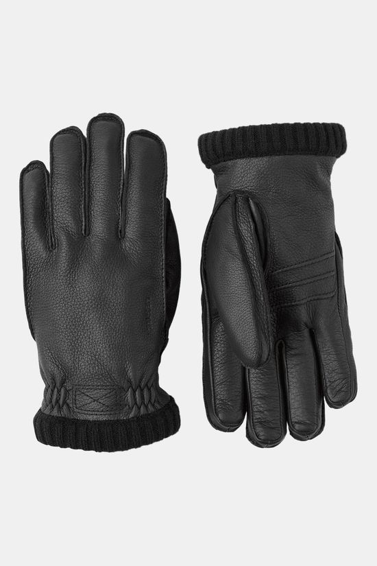 Hestra Deerskin Primaloft Rib Handschoen Zwart