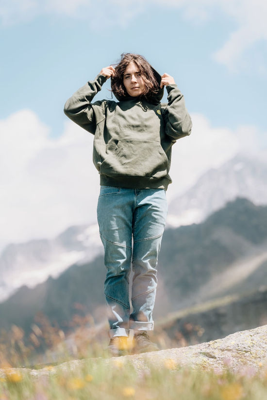 Looking For Wild Big Hood Hoodie green