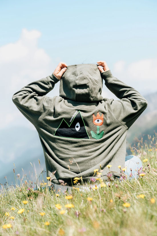 Looking For Wild Big Hood Hoodie green
