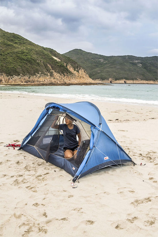 Fjällräven Abisko View 2-Persoons Hybride tent light blue