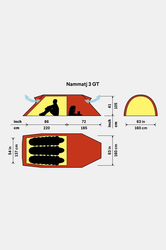 Hilleberg Nammatj GT 3-Persoons Tunneltent Green