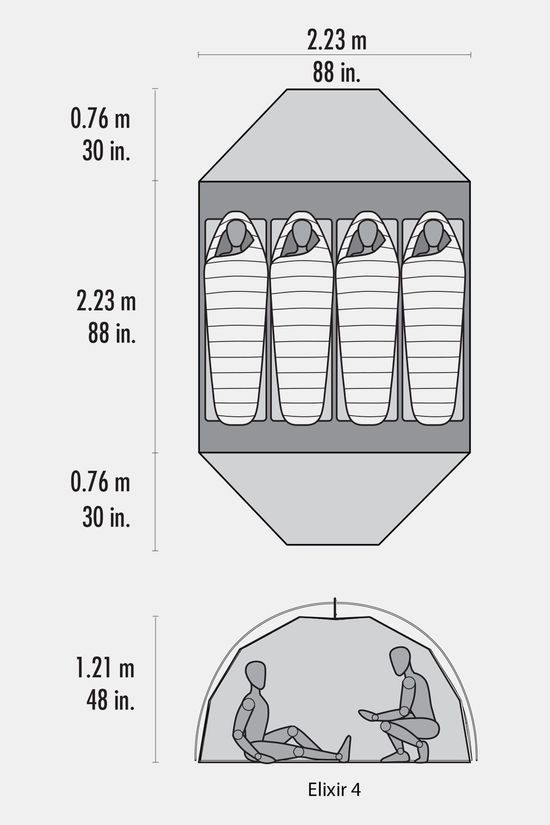 MSR Elixir 4-Persoons Tent mid green
