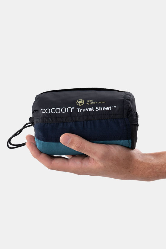 Cocoon Egyptisch katoenen lakenzak mid blue/light blue