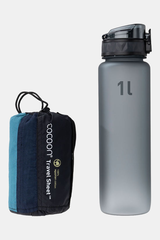 Cocoon Egyptisch katoenen lakenzak mid blue/light blue