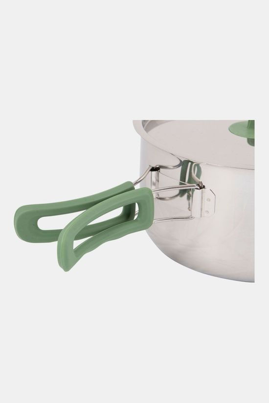 Bo-Camp Travel RVS 4-delige Pannenset silver