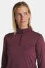 Jack Wolfskin Sky Thermal HZ Thermoshirt Dames Bordeaux / Maroon