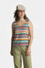 Sherpa Neha V-Neck Tank Top Dames Mid Blue/Ass. Geometric
