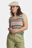 Sherpa Neha V-Neck Tank Top Dames Mid Blue/Ass. Geometric